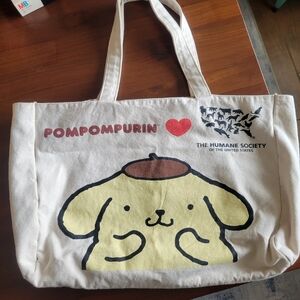 Humane Society x Sanrio PomPomPurin Canvas Tote Bag